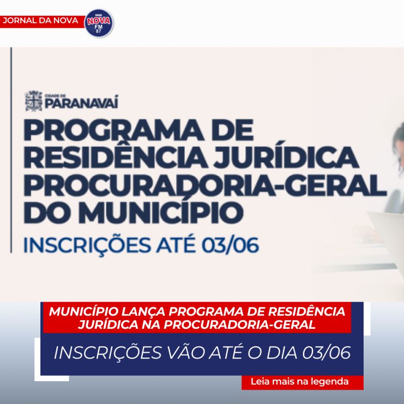 MUNICÍPIO LANÇA PROGRAMA DE RESIDÊNCIA JURÍDICA NA PROCURADORIA-GERAL